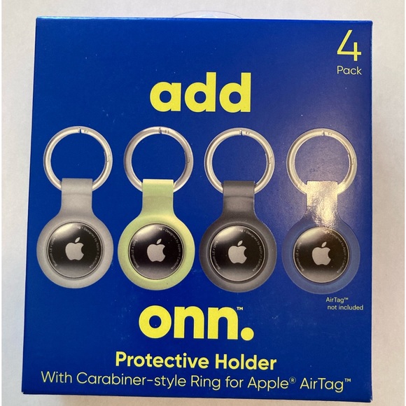 Onn Cell Phones & Accessories Set Of 4 Apple Airtag Key Rings By
